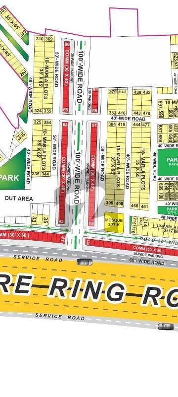 Investor Rate 5 Marla Commercial Open Form For Sale Golf View Residencia 2