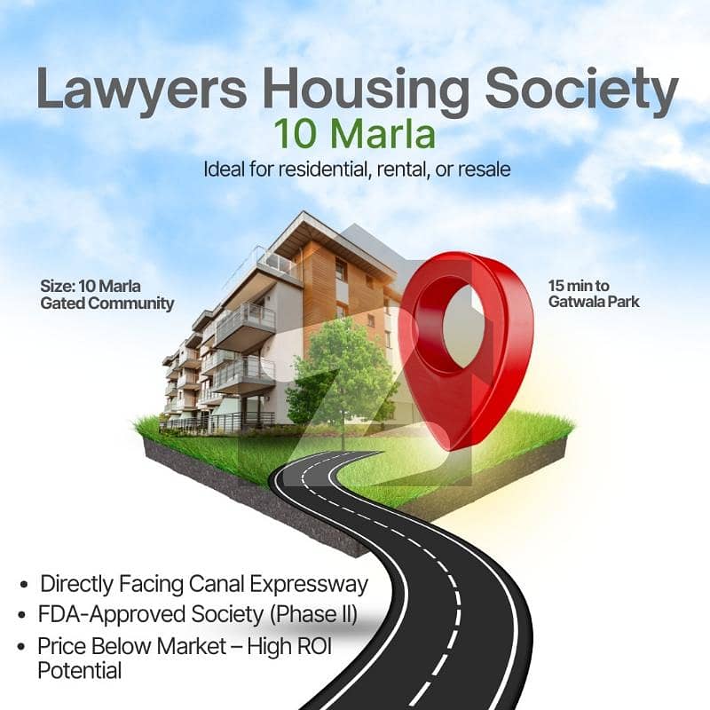 Prime 10-Marla Residential Plot-No. 497-A - Lawyers Housing Society, Prime 10-Marla Residential Plot-No. 497-A - Lawyers Housing Society,