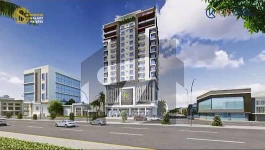 Sawera Galaxy Heights: Experience refined living in Sharfabad with modern layouts and easy 1.5-year installment options. 