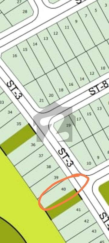 A Beautiful Location Three Side Open Park Facing Plot