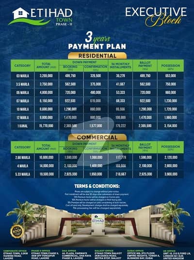 3 Marla plot for sale on installments