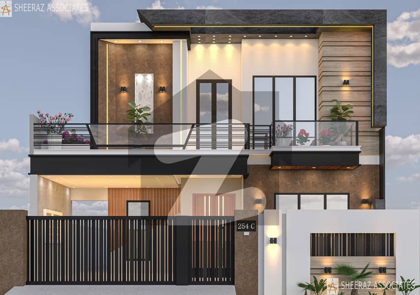 Ultra Modern Facade House at 80-ft Road Facing Ultra Modern Facade House at 80-ft Road Facing