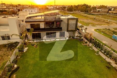 1 Kanal Bungalow +1 Kanal Lawn) With Basement Modern Design Top Quality Build Luxurious Beautiful Designer Villa With Basement For Sale In DHA Lahore Phase 7 Prime Location