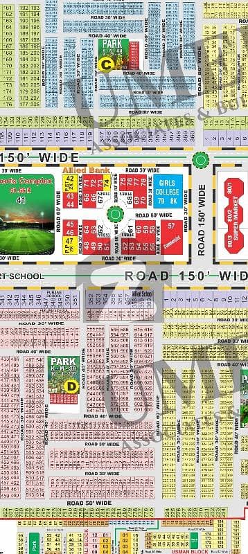 1 Kanal Commercial Plot For Sale In Jubilee Town Block C Man 150ft Road