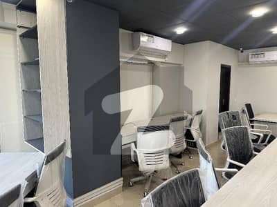 furnished office available for rent main road facing mezenine floor