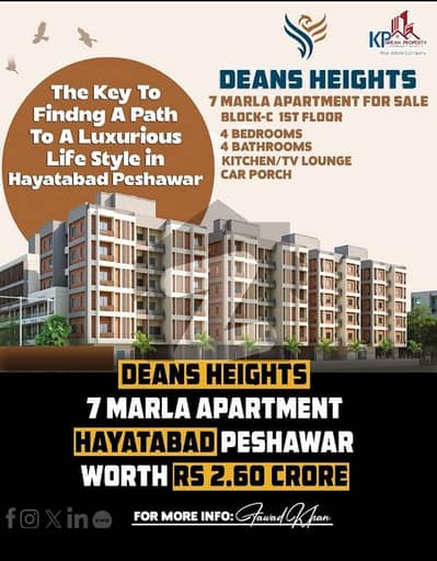 3 Bedrooms Flat Available For Sale In Dean's Heights Hayatabad Phase-2 Peshawar