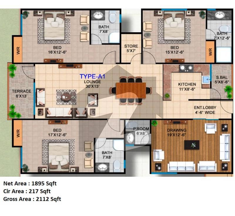 Sawera Raj noor 3bedroom drawing lounge Apartment