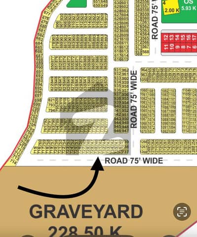 5 Marla Plot for Sale 75ft Road, Block J Near Etihad Town Phase 3