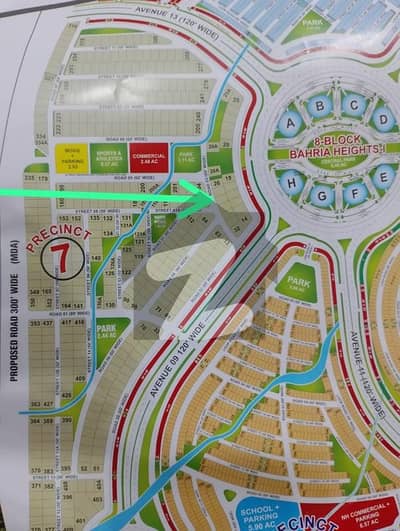 PRECINCT 7 ROAD 3 Plot FOR SALE , Almost Park-Face, All Amenities Nearby, Including PARK, MOSQUE, SCHOOLS