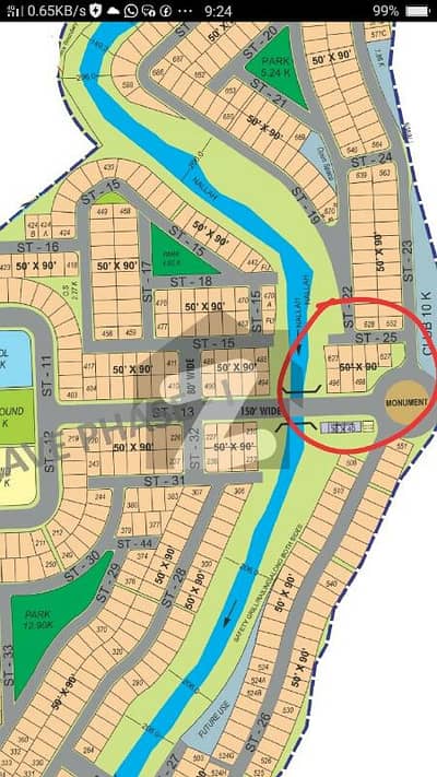 Park Enclave Phase 1, Main Double Road Plot