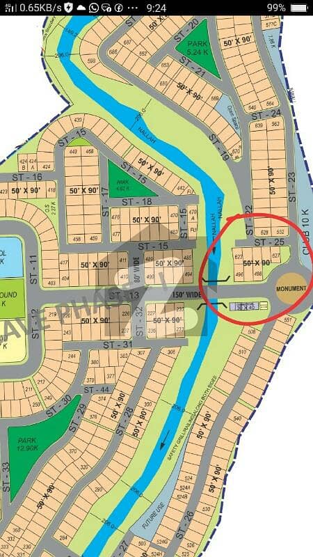 Park Enclave Phase 1, Main Double Road Plot