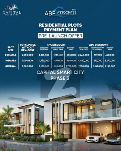 Discount Like Never Before In The History Of Real Estate Get 5 Marla Plot at 22% Discount Right In Front Of Islamabad Air Port