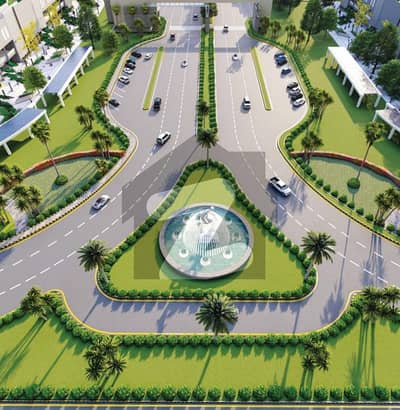 30 Marla Sami commercial plot for sale in main Green Acres 90 wide road near Green palm event complax and pine Avenue road