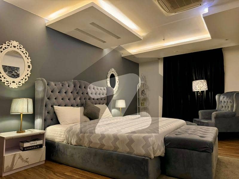 GOLD CREST Apparent 2 Master Size Bedroom Fully Furnished Apartment (1557 Sq Feet Approx) Available For Rent On Daily, Weekly & Monthly Basis In Gold Crest Mall, DD Block, Phase 4, DHA Lahore