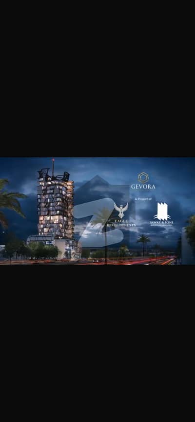 Selling one bed Apartment Gevora International hotel and mall Gulberg Main expressway  Next 3/4 month Comercial position  1.5 yeas inshallah Appartment position  18 story setractur complete