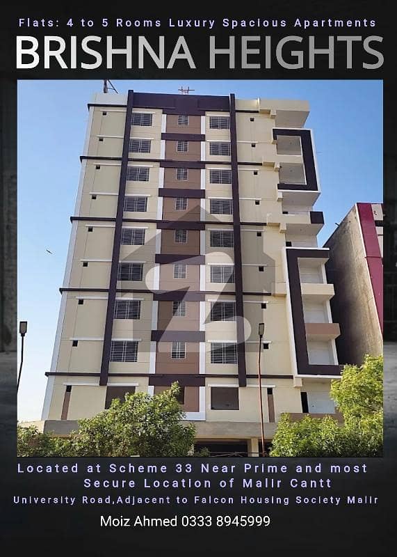 Brand New 3 Bedroom Lounge Brishna Heights University Road Near Falcon Housing Society Malir Cantt