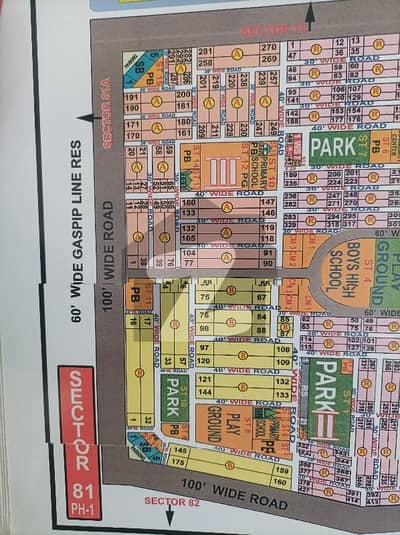 240 Square Yards Residential Plot In Taiser Town - Sector 81 For sale