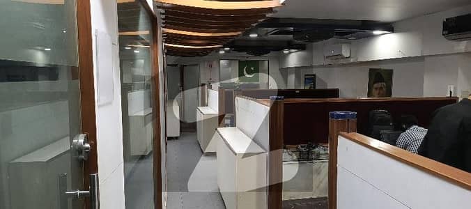 semi furnished office available for rent at main shahra e faisal