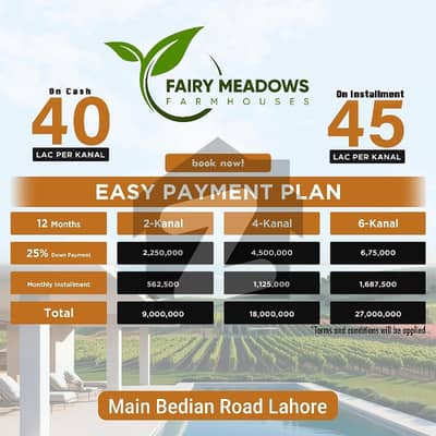 لکھوکی بیدیاں روڈ,لاہور میں 1 کمرے کا 4 کنال فارم ہاؤس 45.0 لاکھ میں برائے فروخت۔