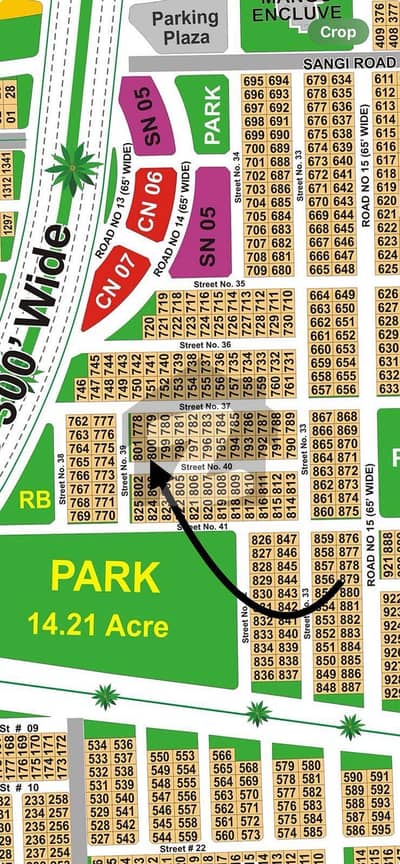 1 Kanal Plot For Sale DHA Multan Sector N  800, Final: 85 Lacs