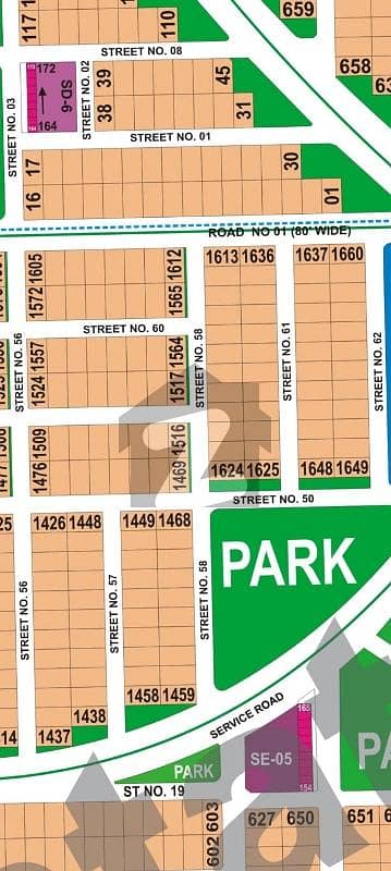 DHA MULTAN 1 Kanal Facing Park Plot For Sale In D-Block