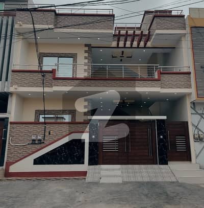 LUXURIOUS Brand New 200 Sq-Yds G+1 West Open 40 Feet Wide Road House Available For Sale In Sector X Gulshan-e-Maymar Karachi