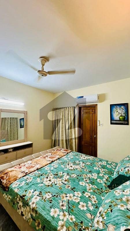 Separate Gate Fully Furnished Two Bed Ground Portion with Lawn for Rent in F-6
