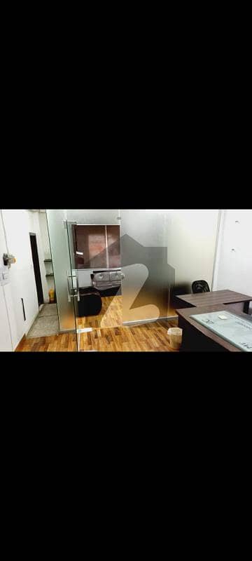 Blue area office 300 square feet with glasses parteion bath Blue area office 300 square feet with glasses parteion bath