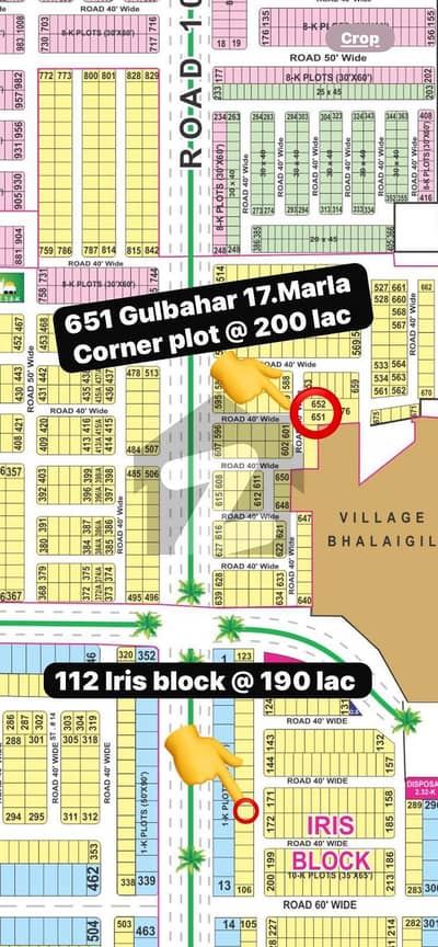 17 Marla Corner Plot Available For Sale In Gulbahar Block Near Park And 150 Feet Road