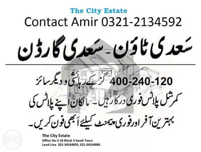 120, 240, 400 Sq Yd Plots Sell Purchase In Saadi Town And Saadi Garden Scheme 33