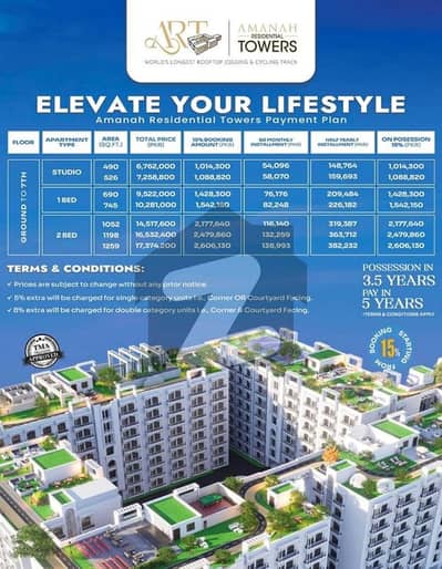 Amana Towers Presents Semi Furnished Residential Apartments At Prime Location.