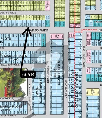 5 MARLA PLOT FOR SALE IN R BLOCK #666