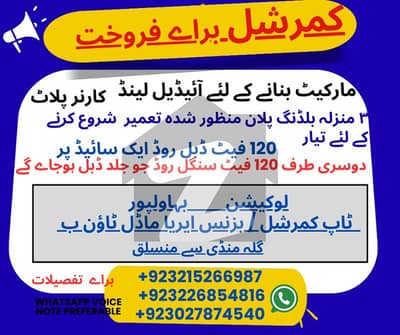 Ready to Build, 3 Story Approved Commercial Plot| Adjacent Ghalla Mandi | Prime Location