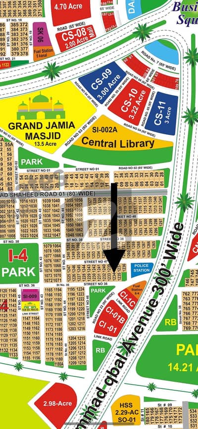1 Kanal Park Facing Plot Available Near 300ft Road