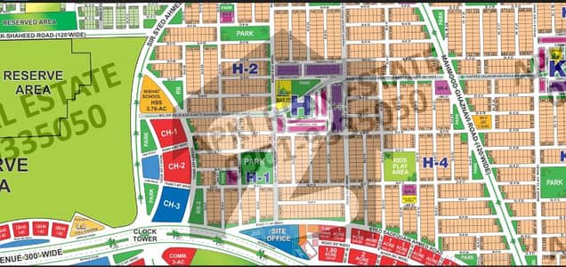 Prime Location 1 Kanal Plot For Sale In Sector H Near To Big Park In DHA Multan
