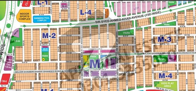 Prime Loction 1 Kanal Plot For Sale In Sector M Near To Commercial Lane 07 In DHA Multan