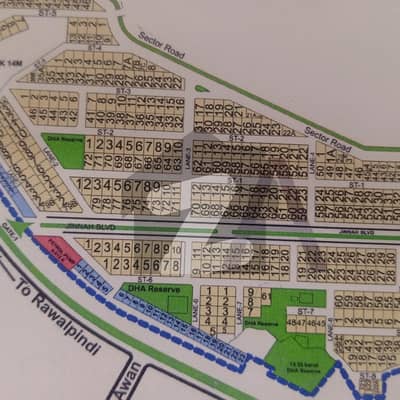 Corner plot Available for sale Secter A DHA phase 2 Islamabad street 06