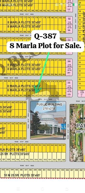 8 Marla Plot Available in Q Block.