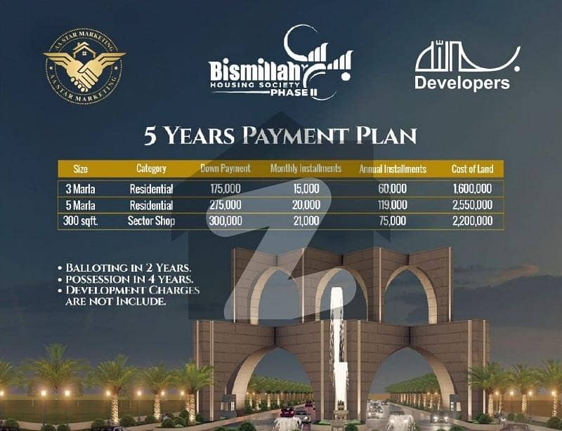 Buy A Centrally Located Prime Location 300 Square Feet Shop In Bismillah Housing Scheme Phase 2