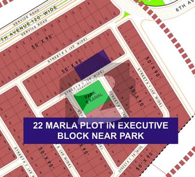 22 Marla Plot in Executive Block in front of Park near Bhrama Interchange