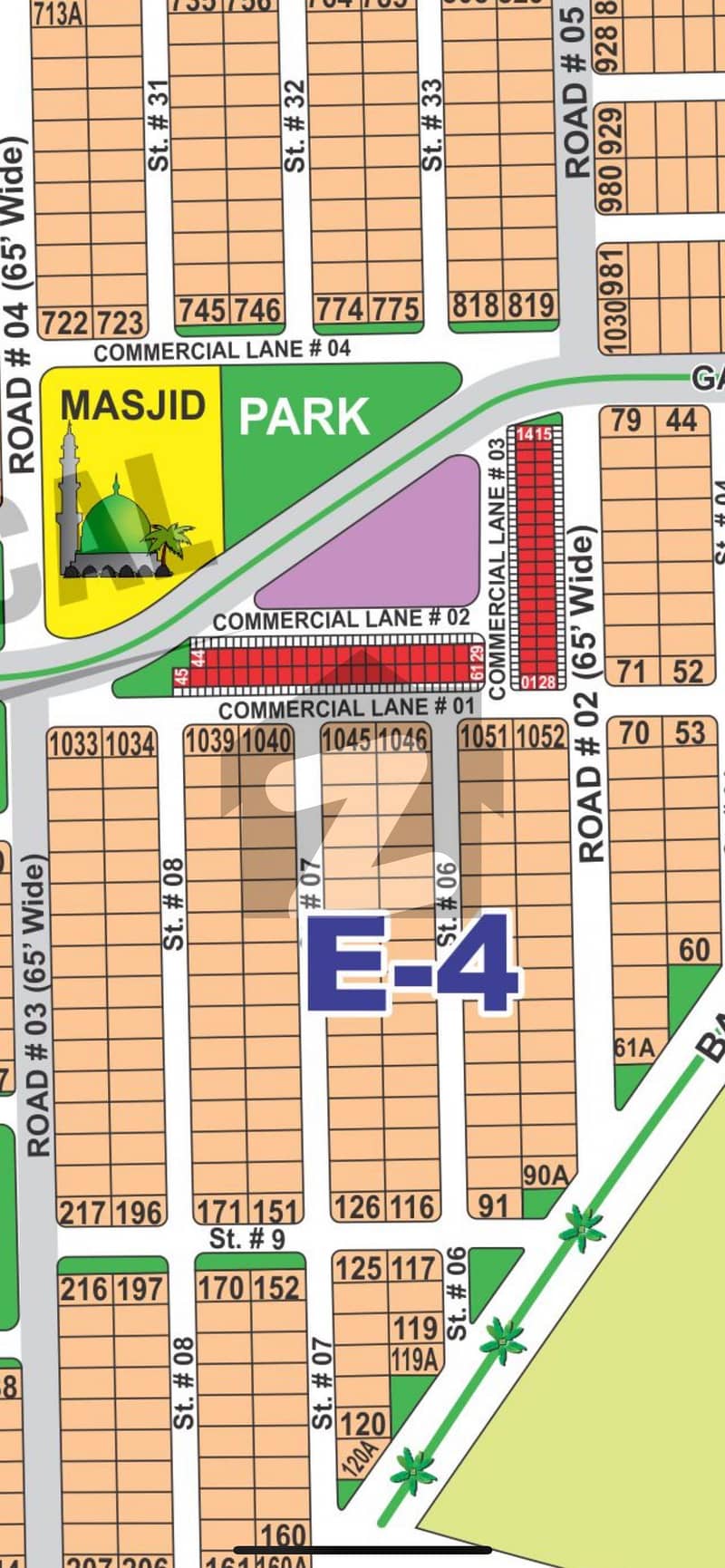SECTOR E 4 MARLA COMMERCIAL PLOT FOR SALE