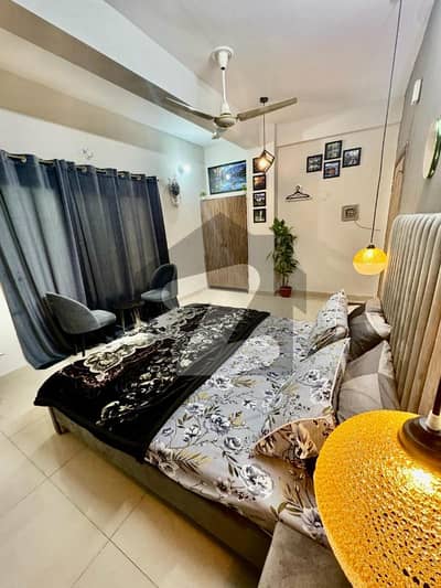 11 bed Flat attached bath Kitne tv lounge laundry full furnished apartment in E 11