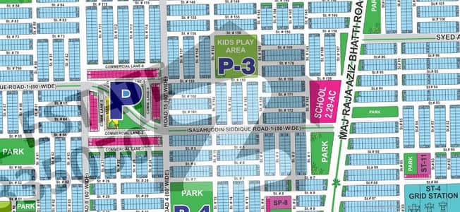 Prime Loction 5 Marla Plot For Sale In Sector P Near To Kids Play Area In DHA Multan