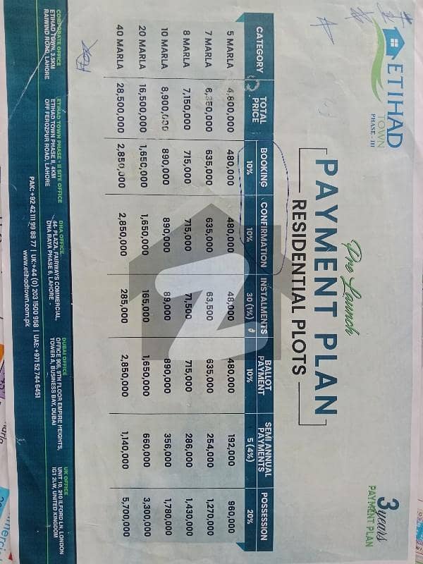 اتحاد ٹاؤن فیز 3 جیا باگا روڈ,لاہور میں 1 کنال پلاٹ فائل 1.65 کروڑ میں برائے فروخت۔ اتحاد ٹاؤن فیز 3 جیا باگا روڈ,لاہور میں 1 کنال پلاٹ فائل 1.65 کروڑ میں برائے فروخت۔