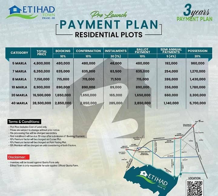 EITHAD TOWN LAHORE PHASE 3