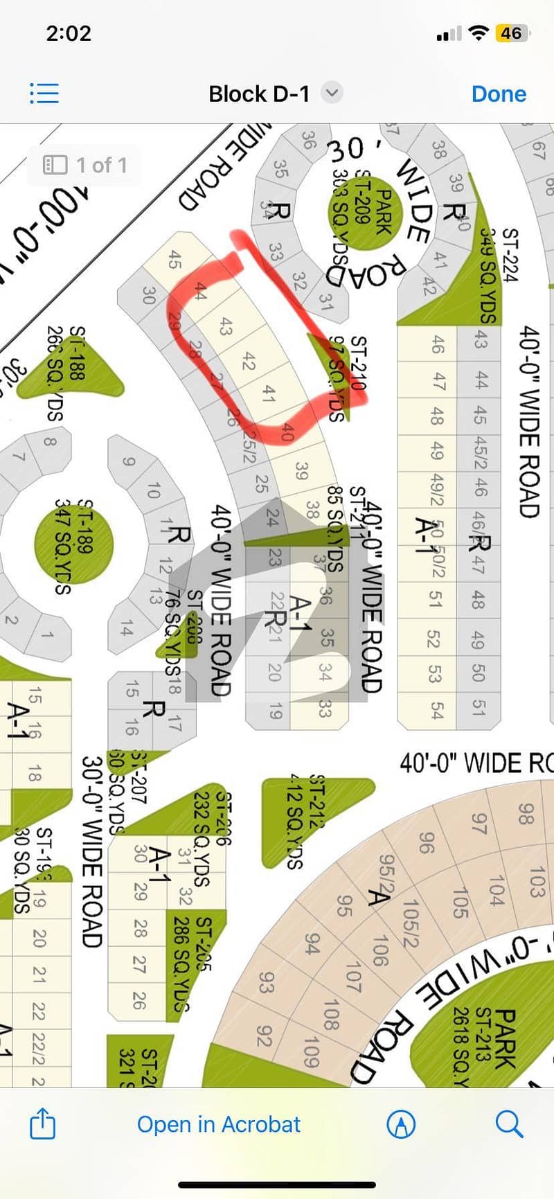 West Open with 21 sq yds extra land