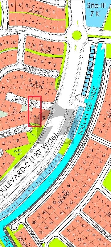 serene city DHA 3 sector B 22.5 Marla plot+ 5 Marla extra land not paid