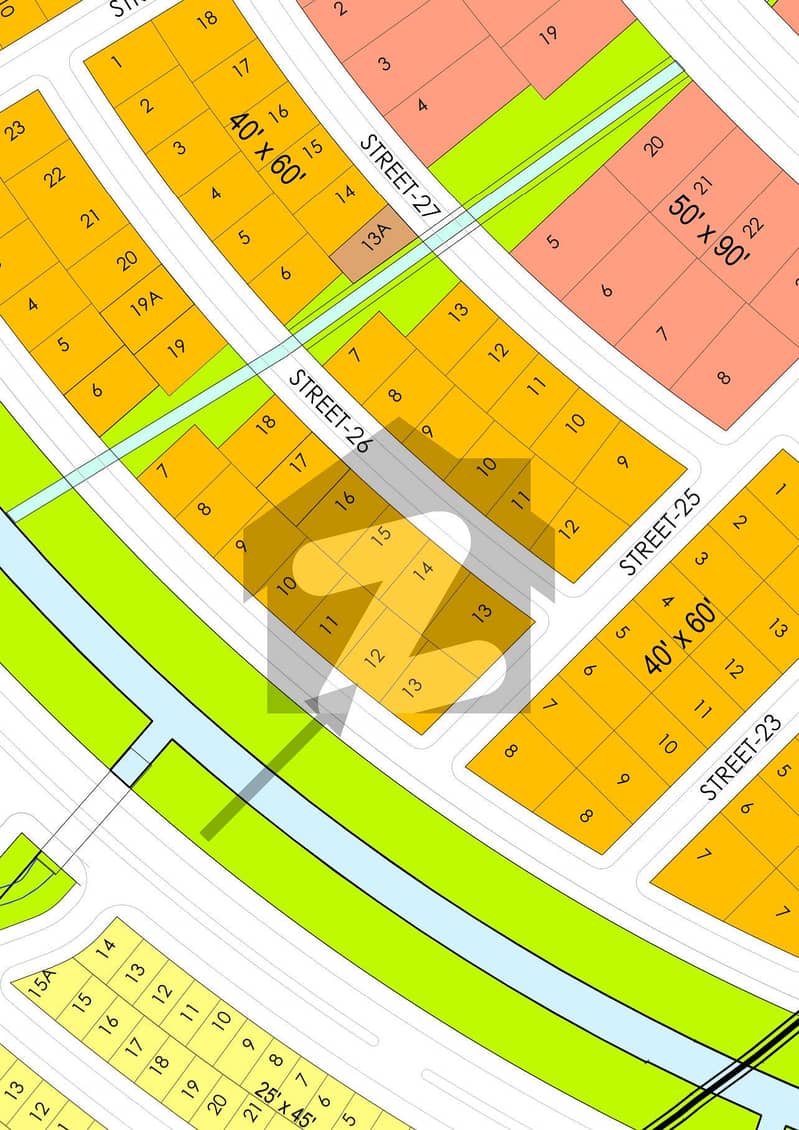10 marla plot with front open