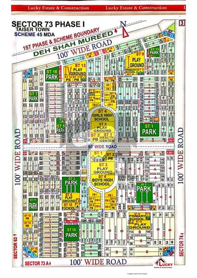 120 Sq. YARd. Next To Corner Plot For Sale At Sector 73/4 Taiser Town Phase 1 Near By Gulshan E Jewan & Gohar Villas.