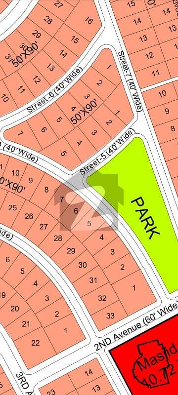 DHA PHASE 4 RWP SECTOR D PARK FACE PLOT AVAILABLE FOR SALE